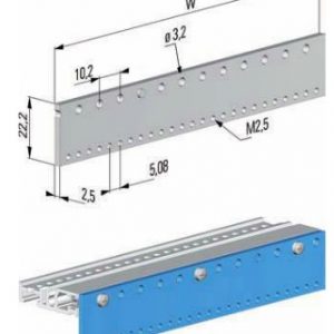 Perforated rail IEC60603-2 42H