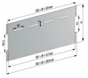 Rear panel S.84, 2U/42HP, anod